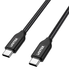 Unitek USB-C apa - USB-C apa Adat- és töltőkábel 2m - Fekete kábel és adapter