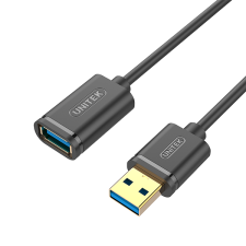Unitek Y-C458GBK USB 3.0 Hosszabító kábel 1.5m Fekete kábel és adapter