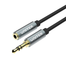 Unitek Y-C932ABK audio kábel 1 M 3.5mm Fekete, Szürke kábel és adapter