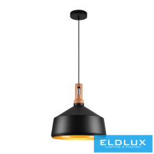 Universo Függeszték 1xE27 max.60w D350x220x1300mm IP20 fekete/arany 5év világítás