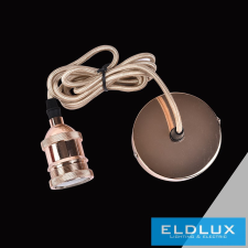 Universo Függeszték fém foglalattal 1xE27 max. 240V 60w 2 méter rózsgold világítás