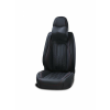  Univerzális autósüléshuzat-szett, fekete eko bőr, piros varrással, elöl-hátul