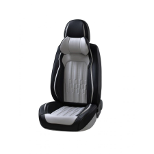  Univerzális autósüléshuzat-szett, szürke és fekete eco-bőr, elöl-hátul gyerekülés huzat, betét