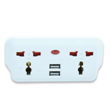 Univerzális hálózati átalakító és elosztó - utazó adapter, dugvilla - USB-vel - MS-724 kábel és adapter