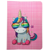  Univerzális TabletPC tok, mappa tok, 9-10", stand, szivárványos unikornis minta, színes