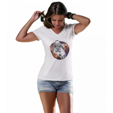  Univerzum egy villanykörtében - Női V-Nyakú Póló