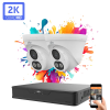 UNIVIEW 2 dome kamerás IP kamera rendszer 4MP színes éjszakai látással (Uniview-IPC3614LB-AF28K-DL-2)