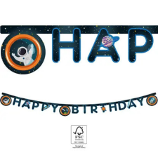Űr Rocket Space Happy Birthday felirat FSC 2 m party kellék