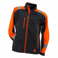 Urgent Softshell Kabát Fényvisszaverő Csíkkal GL-8364 Fekete/Narancssárgasárga - XL