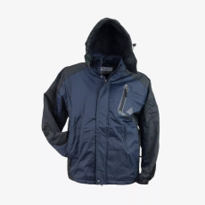 Urgent Y-263 melegen bélelt téli munkavédelmi kabát kék/fekete színben
