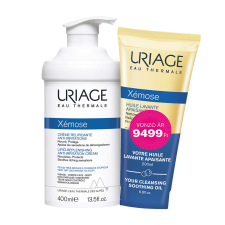 Uriage Xémose testápoló krém + Xémose olajtusfürdő (400ml+200ml) kozmetikai ajándékcsomag