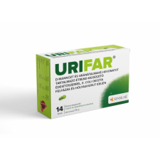  URIFAR D-mannózt és gránátalmahéj-kivonatot tartalmazó étrend-kiegészítő édesítőszerrel 14x gyógyhatású készítmény