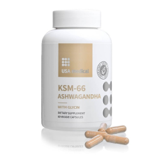 USA Medical ASHWAGANDHA KSM-66 kapszula 60 db vitamin és táplálékkiegészítő