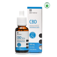 USA Medical CBD olaj kutyáknak és macskáknak USA medical 500 mg vitamin, táplálékkiegészítő kutyáknak