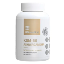 USA Medical Kft USA medical Ashwagandha® KSM66 kapszula glicinnel 60 db vitamin és táplálékkiegészítő