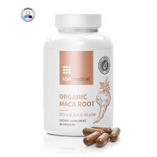 USA Medical Maca gyökér kapszula ORGANIC MACA – 60 db vitamin és táplálékkiegészítő