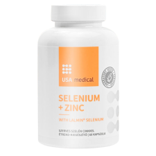 USA Medical Selenium+Zinc -szerves Lalmin® szelén + cink 60 kapszula vitamin és táplálékkiegészítő