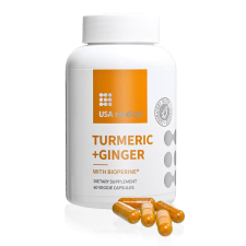 USA Medical Turmeric+Ginger - kurkuma és gyömbér 60 kapszula vitamin és táplálékkiegészítő
