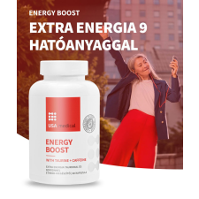USA Medical Usa medical Energy Boost taurinnal és koffeinnel kapszula 60 db vitamin és táplálékkiegészítő