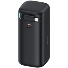 USAMS 20KCD21701 Powerbank visszahúzható Lightning kábellel 18000 mAh PD 45W - fekete power bank