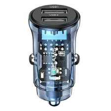 USAMS autós töltő C31 3A 2xUSB-A gyorstöltő kék CC162CC02 (US-CC162) mobiltelefon kellék