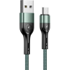USAMS Kábel Fonott U55 2A Micro USB Zöld 1 m SJ450USB02 US-SJ450 (112226)