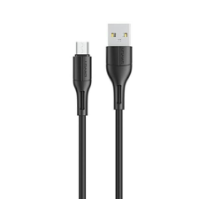 Usams Micro Usb Kábel 2A Gyorstöltés 1M Fekete/Fekete Telefonhoz kábel és adapter