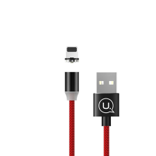USAMS SJ292USB02 mágneses Lightning töltőkábel piros (1299154) (SJ292USB02) - Adatkábel kábel és adapter