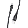 USAMS SJ391USB01 Lightning töltőkábel fekete (1323996) (Usams1323996)