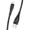 USAMS SJ394USB01 Lightning adat és töltő kábel fekete (1324421) (SJ394USB01)