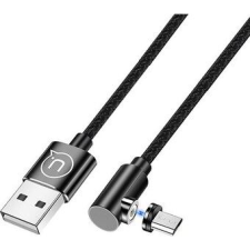 USAMS SJ446USB01 jobb oldalas mágneses USB Micro - USB töltőkábel 1m fekete (1337686) (SJ446USB01) - Adatkábel kábel és adapter