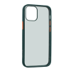 USAMS szilikon telefonvédő (ütésállóság, átlátszó hátlap) SÖTÉTZÖLD Apple iPhone 12 mini