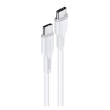 USAMS U43 adatkábel és töltő (Type-C - Type-C, 100W, PD gyorstöltés támogatás, 120cm) FEHÉR (SJ459_W) (SJ459_W)
