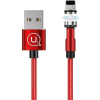 USAMS U59 adatkábel (USB - lightning, 2.1A, gyorstöltő, 100cm, mágneses csatlakozó) PIROS Apple iPhone 14 Pro / iPhone 14 Plus / iPhone 14 (SJ472USB02) (109578)
