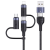 USAMS U62 3 in 1 Fast Charge Cable 1,2m Black SJ547USB01