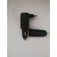  USB 1A 2in1, Szivargyújtós töltő, (+Hálózati töltő), fekete mobiltelefon kellék
