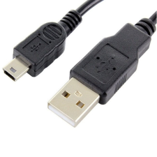 utángyártott Adatkábel, miniUSB, 1 m, fekete kábel és adapter
