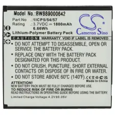 utángyártott Angelcare 1ICP5/54/57 helyettesítő bébiőr akkumulátor (Li-Polymer, 1800mAh / 6.66Wh, 3.7V) - Utángyártott elem és akkumulátor