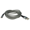 utángyártott Apple iPad iPhone 6 készülékhez kábel (USB-A 2.0 (Apa), Lightning (Apa), 180cm, Fekete / Szürke, 2.4V) - Utángyártott