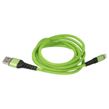 utángyártott Apple iPhone 11 készülékhez kábel (USB-A 2.0 (Apa), Lightning (Apa), 180cm, Fekete / Zöld, 2.4V) - Utángyártott kábel és adapter