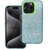 utángyártott Apple iPhone 13, Műanyag hátlap védőtok + szilikon keret, kristály minta, Tutti-Frutti Case, zöld