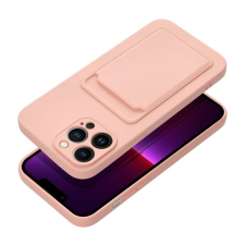 utángyártott Apple iPhone 16 kártyatartós szilikon tok, rózsaszín tok és táska