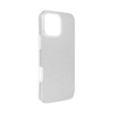 utángyártott Apple iPhone 16 Pro Max csillámos hátlap tok, ezüst tok és táska