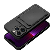 utángyártott Apple iPhone 16 Pro Max kártyatartós szilikon tok, fekete tok és táska