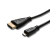 utángyártott Asus Transformer Pad TF300TL készülékhez átalakító kábel (HDMI-A (Apa), micro HDMI-D (Apa), 1.4m, Fekete) - Utángyártott
