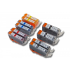 utángyártott Canon CLI-526C helyettesítő 10 db tintapatron (Cián / Fekete / Fekete / Fehér / Magenta / Sárga) - Utángyártott