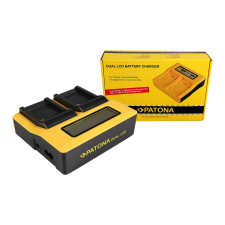 utángyártott Canon PowerShot SD3500 IS készülékhez fényképezőgép dual töltőállomás LCD kijelzővel - Utángyártott digitális fényképező akkumulátor töltő