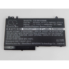 utángyártott Dell Latitude 12 E5250-9839 készülékhez laptop akkumulátor (11.1V, 3400mAh / 37.74Wh, Fekete) - Utángyártott dell notebook akkumulátor