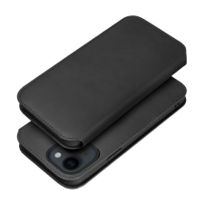 utángyártott Dual Pocket Apple iPhone 15 Plus flip tok, fekete tok és táska