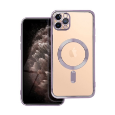 utángyártott Electro Mag Apple iPhone 11 Pro Max MagSafe szilikon tok, lila tok és táska